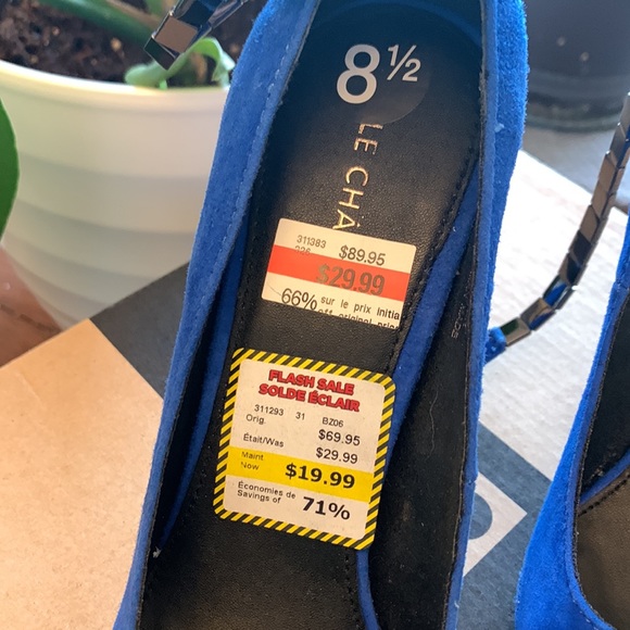 Cool alt blue suede heels from Le Chateau - Picture 2 of 5